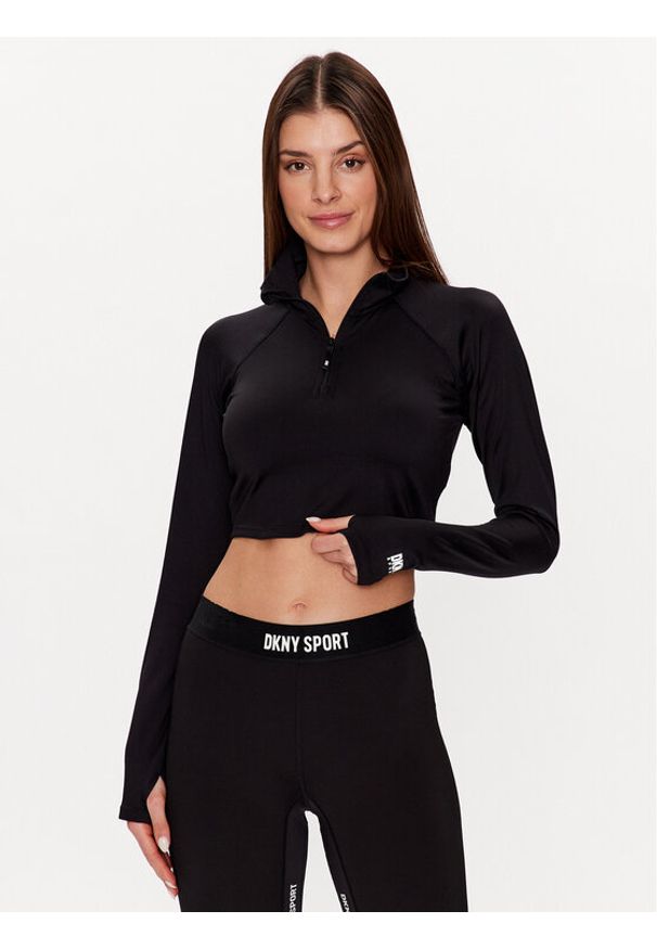 DKNY Sport Bluzka DP2T9232 Czarny Classic Fit. Kolor: czarny. Materiał: syntetyk. Styl: sportowy