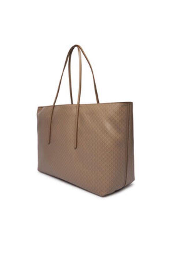 Calvin Klein Torebka Emblem Aop Large Tote W/ Pouch LV04F3364G Beżowy. Kolor: beżowy. Materiał: skórzane