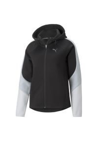 Sweatshirt damska bluza z kapturem z pełnym zamkiem Puma Evostripe. Typ kołnierza: kaptur. Kolor: czarny. Sport: fitness #1
