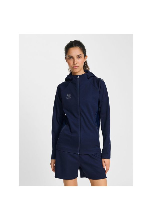 Damska bluza dresowa z kapturem Hummel Cima 2.0. Typ kołnierza: kaptur. Kolor: niebieski. Materiał: dresówka