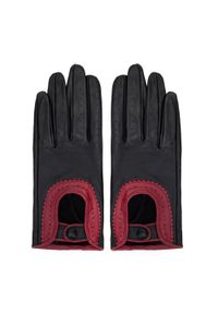 Wittchen - Damskie rękawiczki skórzane samochodowe z ozdobnym obszyciem czarne. Kolor: czarny. Materiał: skóra. Wzór: aplikacja. Styl: klasyczny, casual, elegancki #4
