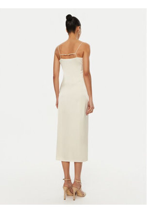 JACQUEMUS Sukienka koktajlowa 24E241DR100 Écru Regular Fit. Materiał: wiskoza. Styl: wizytowy