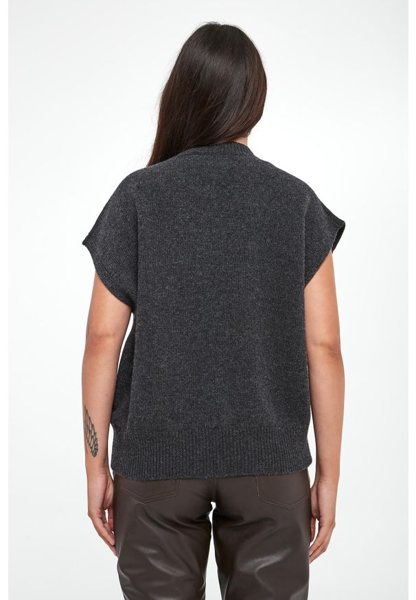 Marella - Kamizelka damska z wełny dziewiczej Cardiff MARELLA MONOCHROME. Materiał: wełna