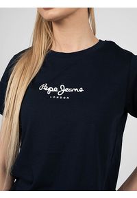 Pepe Jeans T-Shirt "Camila" | PL505292 | Camila | Kobieta | Granatowy. Okazja: na co dzień. Kolor: niebieski. Materiał: bawełna. Wzór: nadruk. Styl: casual #5
