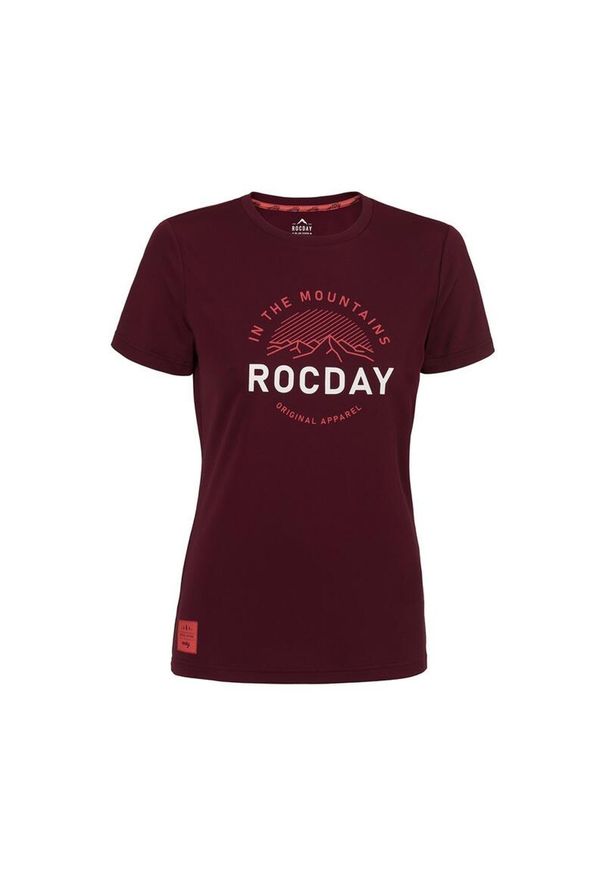 ROCDAY - Koszulka rowerowa MTB damska Rocday Monty Lady z krótkim rękawem. Kolor: czerwony, wielokolorowy, brązowy. Materiał: jersey. Długość rękawa: krótki rękaw. Długość: krótkie