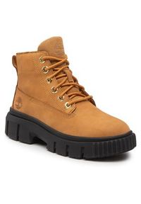 Timberland Botki Greyfield Leather Boot TB0A5RP4231 Brązowy. Kolor: brązowy. Materiał: nubuk, skóra