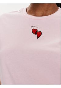 Pinko T-Shirt 100789 A1P8 Różowy Regular Fit. Kolor: różowy. Materiał: bawełna #3