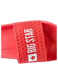 Big-Star - Czerwone Klapki Big Star Dziecięce Buty Na Lato. Okazja: na co dzień. Kolor: czerwony. Materiał: materiał. Sezon: lato. Styl: wakacyjny, casual