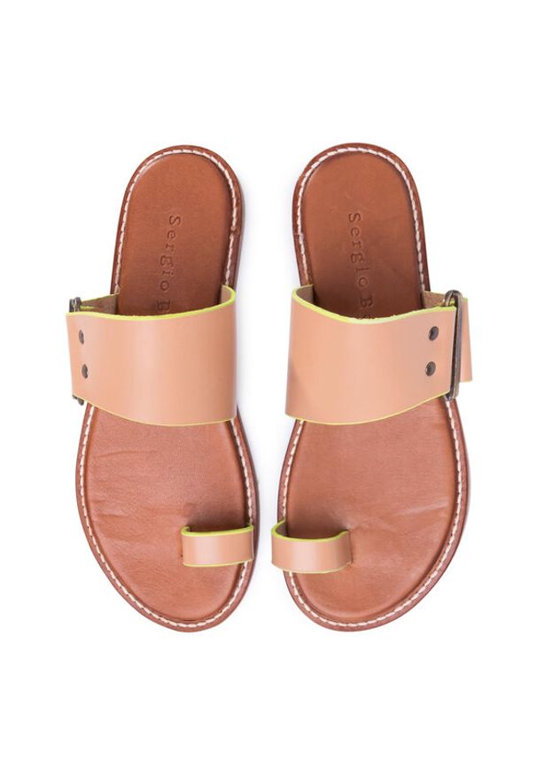 Sergio Bardi Japonki SB-50-09-000467 Brązowy. Kolor: brązowy. Materiał: skóra