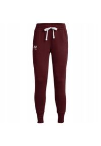 Under Armour - Spodnie Do Biegania Rival Fleece Dla Kobiet. Kolor: czerwony. Długość: długie