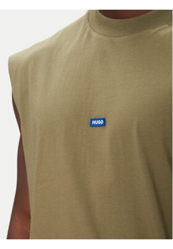 Hugo - HUGO Tank top Navertz 50509773 Zielony Regular Fit. Kolor: zielony. Materiał: bawełna