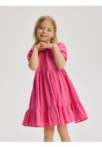 Reserved - Bawełniana sukienka - intensywny róż. Kolor: różowy. Materiał: bawełna #1