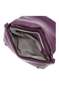 Fioletowa Torebka Damska Stylowa Listonoszka Pepe Moll. Kolor: fioletowy. Materiał: skórzane. Styl: elegancki. Rodzaj torebki: na ramię #6