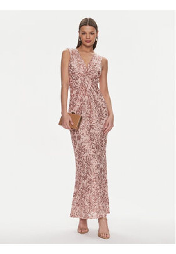 Rinascimento Sukienka wieczorowa CFC0117530003 Różowy Regular Fit. Kolor: różowy. Materiał: syntetyk. Styl: wizytowy