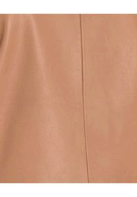 SELEZZA LONDON - Beżowa bluzka z naturalnej skóry. Okazja: na co dzień, do pracy. Kolor: beżowy. Materiał: skóra. Styl: casual #4
