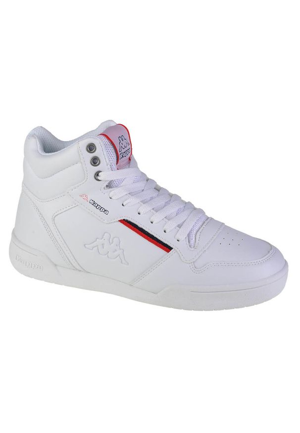 Buty sportowe Sneakersy męskie, Kappa Mangan. Kolor: biały, czerwony, wielokolorowy. Materiał: materiał, syntetyk, tkanina. Sport: turystyka piesza