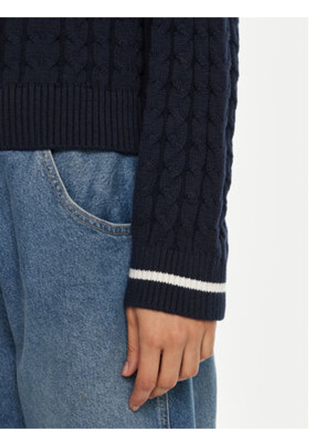 Tommy Jeans Sweter DW0DW19885 Granatowy Regular Fit. Kolor: niebieski. Materiał: bawełna