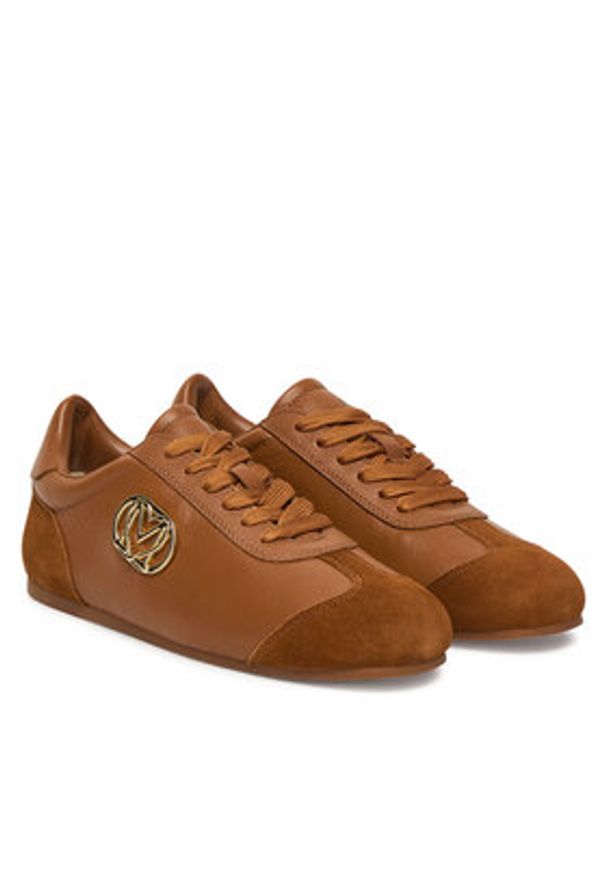 Love Moschino - LOVE MOSCHINO Sneakersy JA10121G1OIK120A Brązowy. Kolor: brązowy. Materiał: skóra