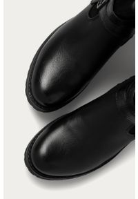 ANSWEAR - Answear - Botki Super mode. Nosek buta: okrągły. Zapięcie: zamek. Kolor: czarny. Materiał: materiał, syntetyk, skóra ekologiczna, guma, zamsz. Szerokość cholewki: normalna. Wysokość obcasa: bez obcasa, niski #2