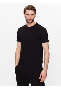 Trussardi Jeans - Trussardi T-Shirt 52T00715 Czarny Regular Fit. Kolor: czarny. Materiał: bawełna