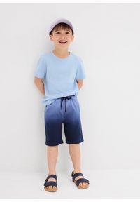 bonprix - Bermudy dresowe z czystej bawełny (2 pary). Kolor: niebieski. Materiał: dresówka, bawełna