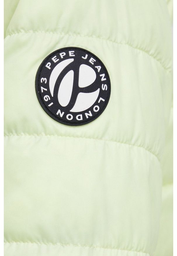 Pepe Jeans kurtka Fany damska kolor zielony przejściowa. Okazja: na co dzień. Kolor: zielony. Długość: długie. Styl: casual