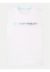 Tom Tailor Tank top 1041866 Biały Regular Fit. Kolor: biały. Materiał: bawełna #6