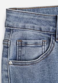 Renee - Niebieskie Jeansy o Kroju Flare z Bawełną Zapinane na Dwa Guziki Chasea. Kolor: niebieski. Długość: krótkie. Styl: retro, klasyczny #3