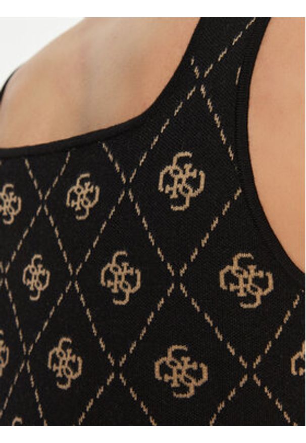 Guess Sukienka dzianinowa Sarah W4BK98 Z3JD2 Czarny Slim Fit. Kolor: czarny. Materiał: syntetyk