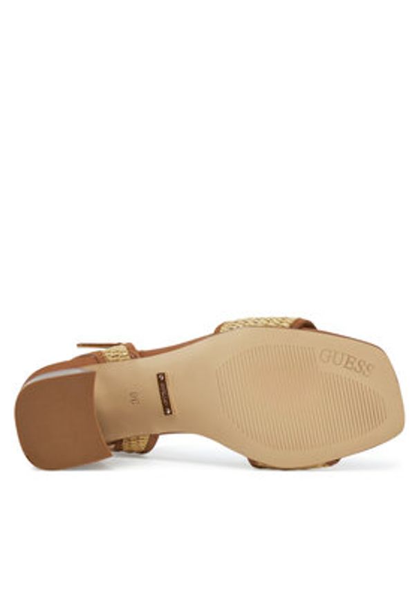 Guess Sandały FLJGNK FAB03 Beżowy. Kolor: beżowy. Materiał: skóra