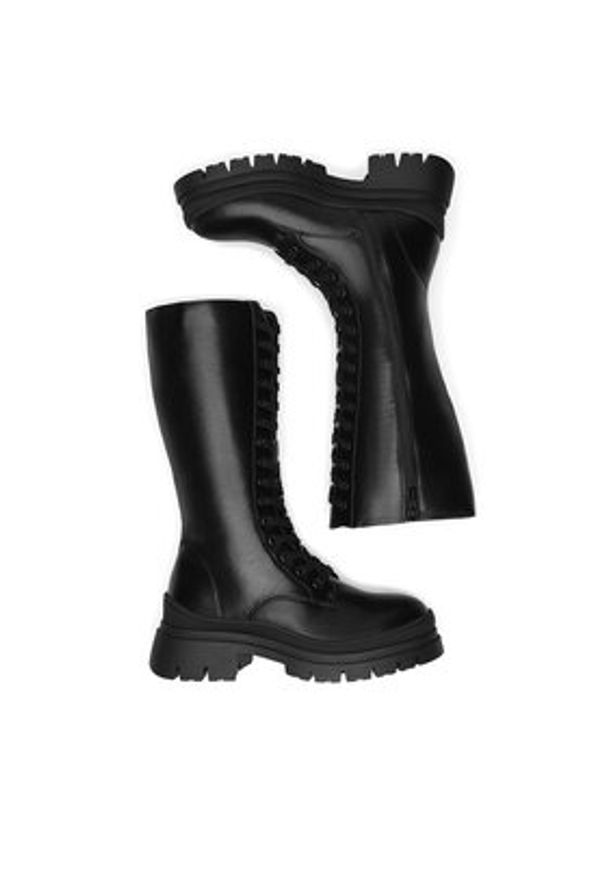 Jenny Fairy Kozaki WYL3909-1 Czarny. Kolor: czarny. Materiał: materiał