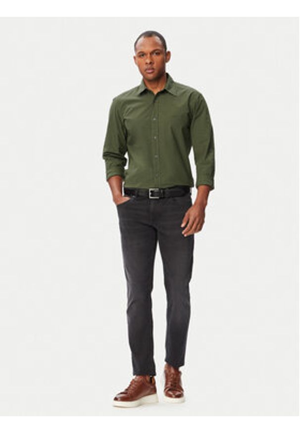 BOSS Koszula Relegant_6_M 50518304 Zielony ciemny Regular Fit. Kolor: zielony. Materiał: bawełna