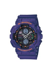 G-Shock Zegarek GA-140-6AER Fioletowy. Kolor: fioletowy