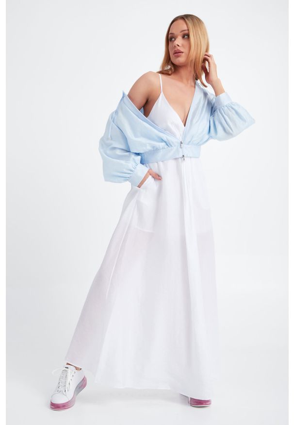 Sukienka Emporio Armani gładkie, na ramiączkach, na lato, maxi