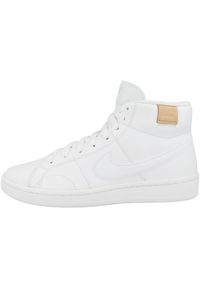 Nike - Buty Court Royale 2 Mid Rozmiar 40 Biały - CT1725-100. Kolor: beżowy, biały, wielokolorowy. Materiał: skóra, materiał, guma, syntetyk. Szerokość cholewki: normalna. Sezon: lato. Model: Nike Court