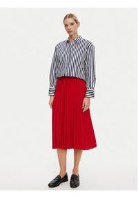 TOMMY HILFIGER - Tommy Hilfiger Spódnica plisowana WW0WW43886 Czerwony Regular Fit. Kolor: czerwony. Materiał: syntetyk #4