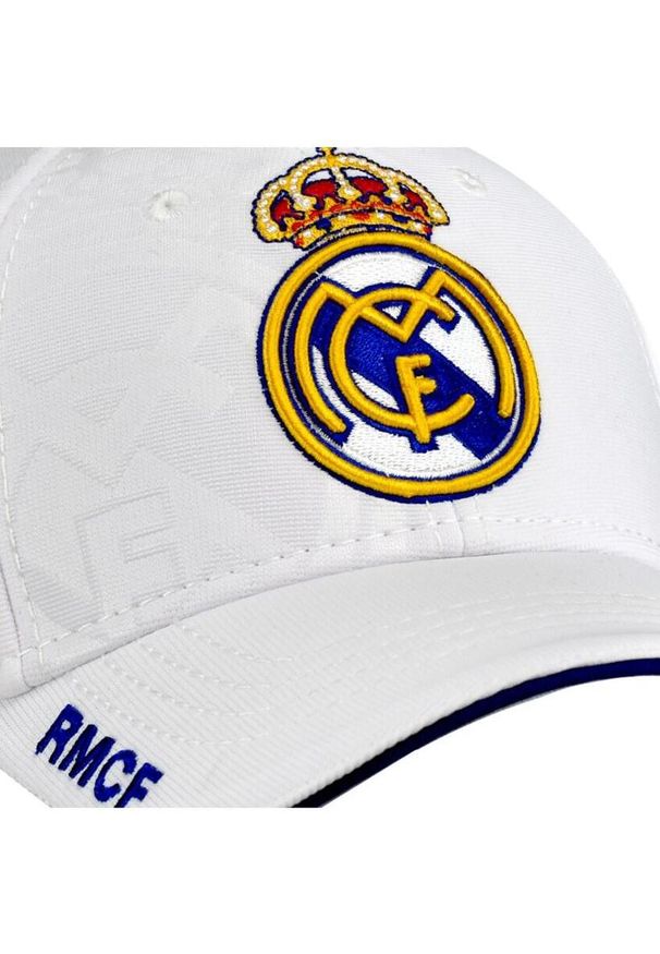 Real Madrid - Czapka z daszkiem Real Madryt Junior - oficjalna licencjonowana. Kolor: biały