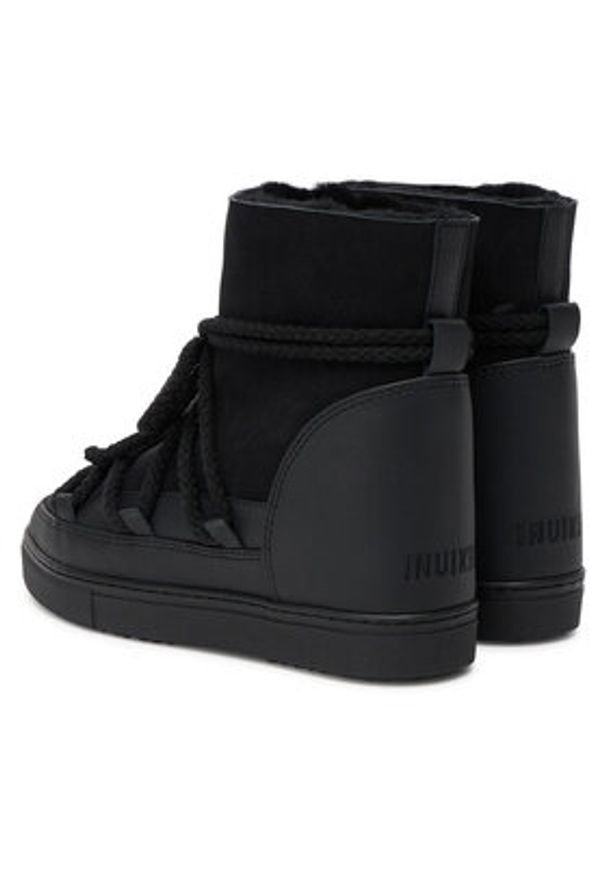 Inuikii Śniegowce Classic Wedge 1001.004.0042 Czarny. Kolor: czarny. Materiał: zamsz, skóra