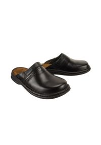 Josef Seibel - JOSEF SEIBEL 10663 MAX 37 600 schwarz duża stopa, klapki męskie, rozmiary: 48-49. Kolor: czarny. Materiał: skóra