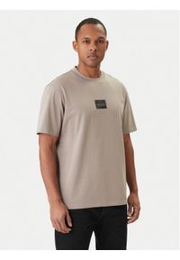 Hugo - HUGO T-Shirt Dumeon 50557445 Beżowy Regular Fit. Kolor: beżowy. Materiał: bawełna #1