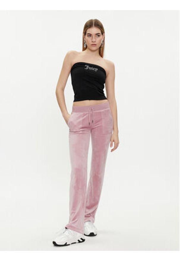 Juicy Couture Top Babey JCWCT23310 Czarny Slim Fit. Kolor: czarny. Materiał: bawełna
