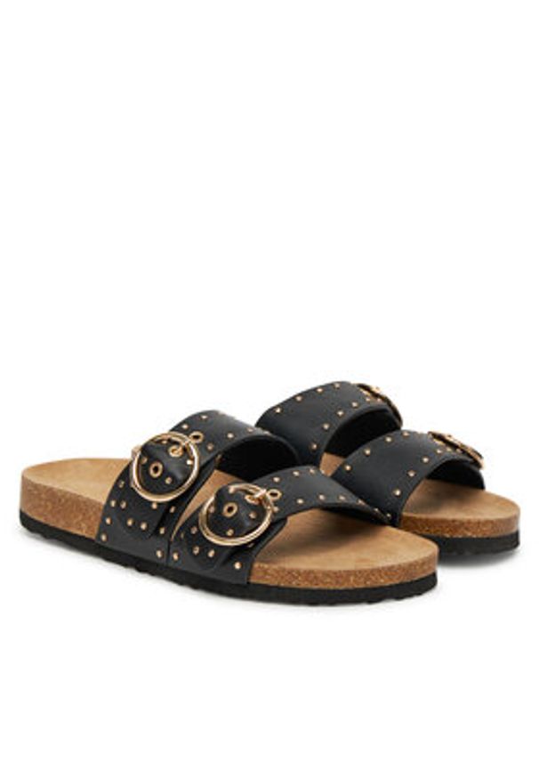 ONLY Shoes Klapki Onlmaxi-15 Pu Studs Buckle 15341190 Czarny. Kolor: czarny. Materiał: skóra