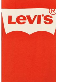 Levi's® - Levi's - T-shirt. Okazja: na co dzień, na spotkanie biznesowe. Kolor: czerwony. Materiał: dzianina. Wzór: nadruk. Styl: biznesowy, casual