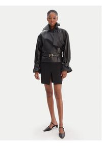 Hugo - HUGO Kurtka skórzana Lanitte 50560068 Czarny Relaxed Fit. Kolor: czarny. Materiał: skóra #2