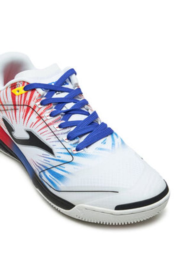 Joma Buty do piłki nożnej Invicto Indoor INVW2476IN Biały. Kolor: biały. Materiał: mesh, materiał