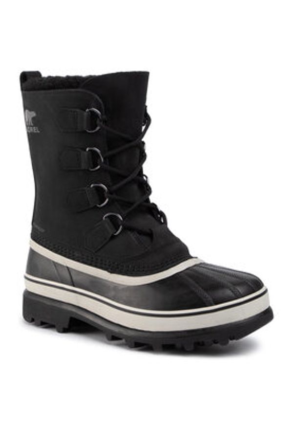 sorel - Sorel Śniegowce Caribou NM1000 Czarny. Kolor: czarny. Materiał: nubuk, skóra