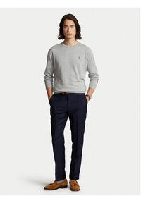 Polo Ralph Lauren Sweter 710684957003 Szary Slim Fit. Typ kołnierza: polo. Kolor: szary. Materiał: bawełna #5