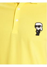 Karl Lagerfeld - KARL LAGERFELD Polo 745022 532221 Żółty Regular Fit. Typ kołnierza: polo. Kolor: żółty. Materiał: bawełna #5