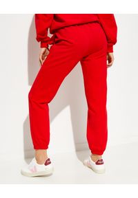 LA MANIA - Dresowe spodnie Banta. Kolor: czerwony. Materiał: dresówka. Wzór: napisy #3