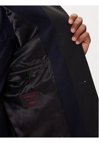 Hugo - HUGO Płaszcz wełniany Mintrax2541 50546551 Granatowy Regular Fit. Kolor: niebieski. Materiał: wełna #3